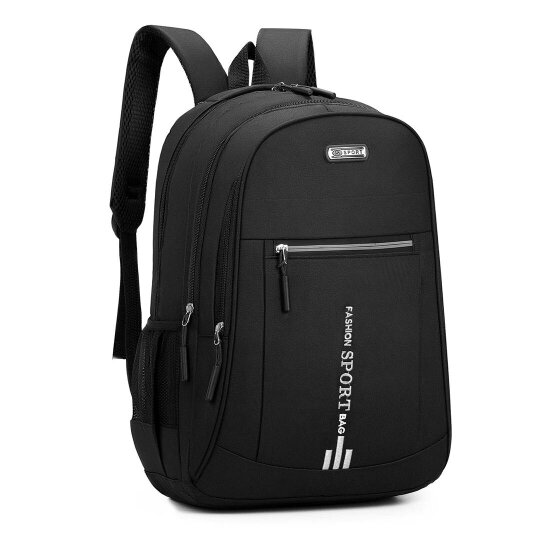Havendro Black Backpack Rucksack Large Upgraded Mens Womens Bag Travel Work School Sports