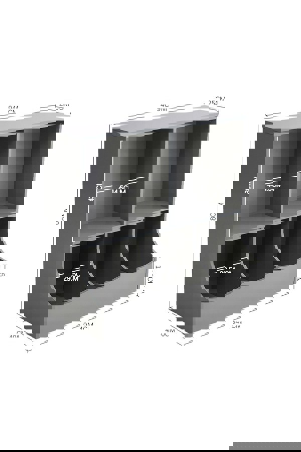 Living and Home 80cm H Double Layer Open Toy Clothing and Bookcase Management Cabinet