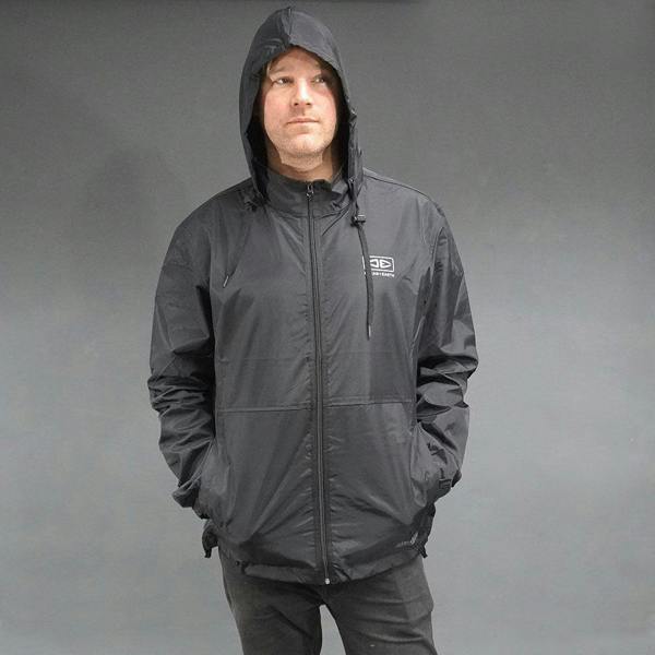 Ocean & Earth Elements Waterproof Windbreaker Jacket - Black