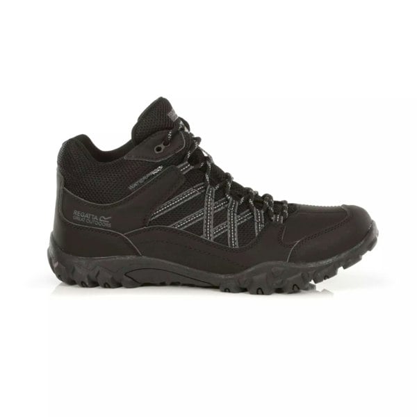 Regatta Men's Edgepoint Mid Waterproof Hiking Shoes - Black/Granite