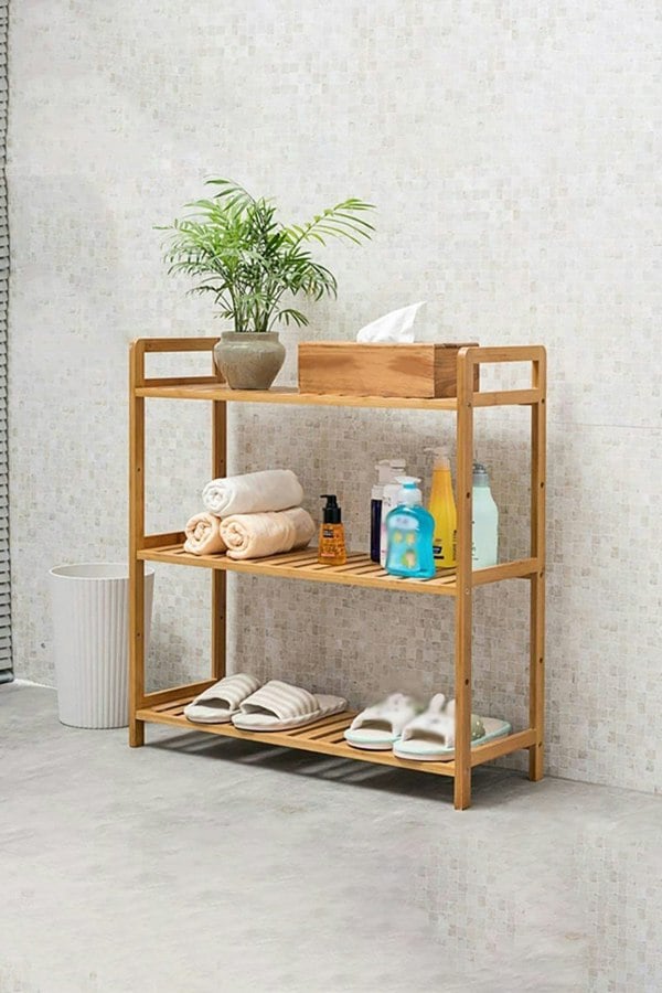 Living and Home 3 Tier Wood Audriel Bookcase