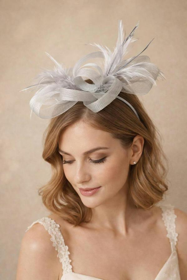SVNX Bow Feather Fascinator