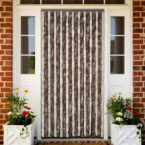 Berkfield Insect Curtain Beige and Light Brown 90x200 cm Chenille