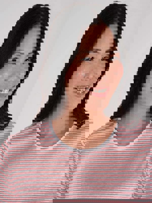 PennyPlain Printed Stripe Ss Top - White/blossom