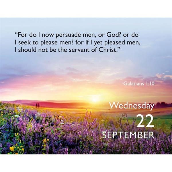 Religion Bible Verse A Day Mini Desk Calendar 2027, Desk Calendars, Day To View, Lifestyle, Gift