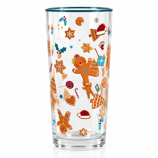 Christmas Gingerbread Tumbler Glass