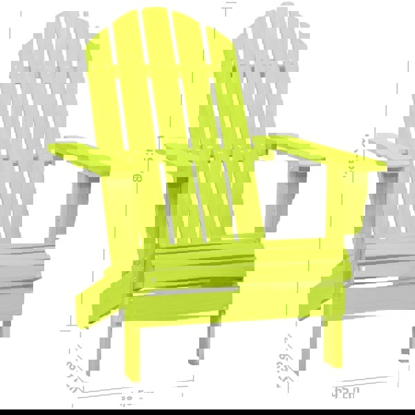Berkfield Garden Adirondack Chair Solid Fir Wood Green