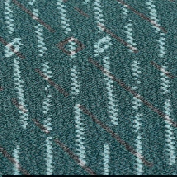 JVL Savio Machine Washable Doormat and Runner, Teal