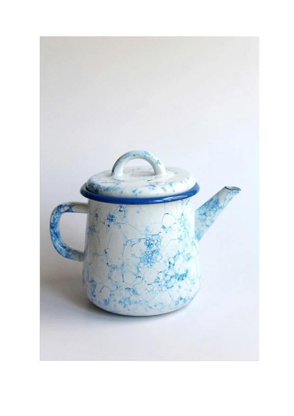 Rozi Bubble Collection Enamel Two Mugs & Teapot Gift Set