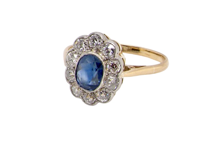  Sapphire and Diamond Ring