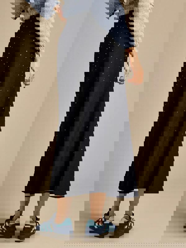 GWD Sparkle Iris Knitted Navy Skirt