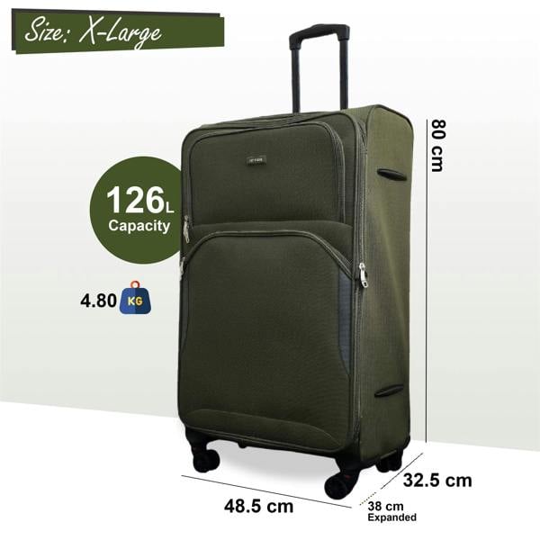 Infinity Luggage Expandable Soft 8 Wheel Lightweight Suitcase Luggage Travel Bags Set