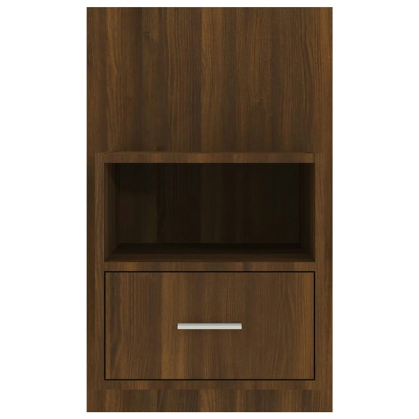 Berkfield Wall-mounted Bedside Cabinet Brown Oak