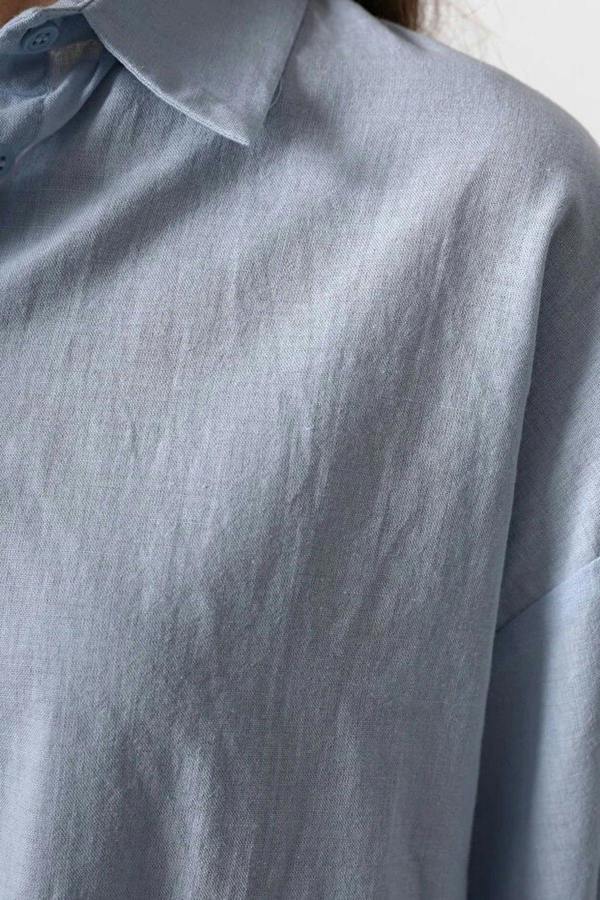 WOVCOR Short-Sleeve Dropped Sleeve Oversize Shirt