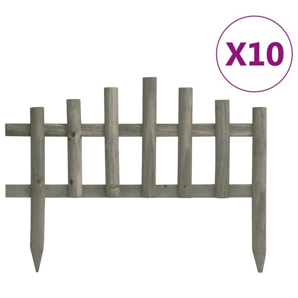 Berkfield Lawn Edgings 10 pcs Firwood 4.4 m