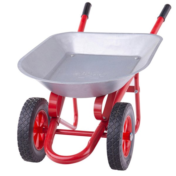 Bigjigs Toys Childrens Garden Wheelbarrow - Includes 2 Wheels & Easy Grip Handles