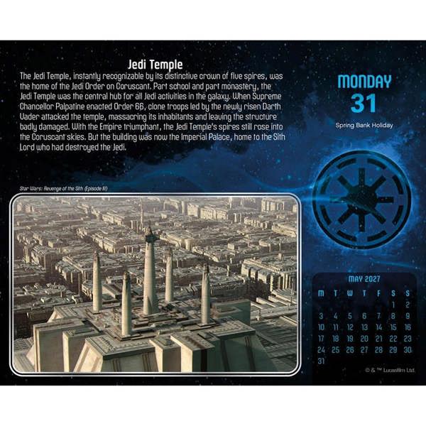 Disney Star Wars, Desk Calendar 2027, Desk Calendars, Day To View, Entertainment, Gift