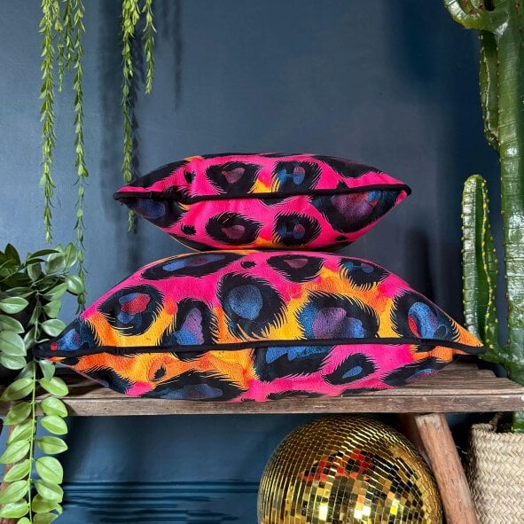 Love Frankie Electric Leopard Cushions