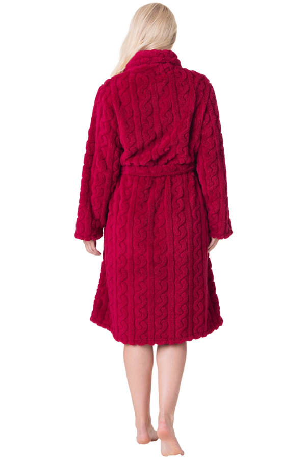 Camille Supersoft Luxury Fleece Jaquard Bathrobe