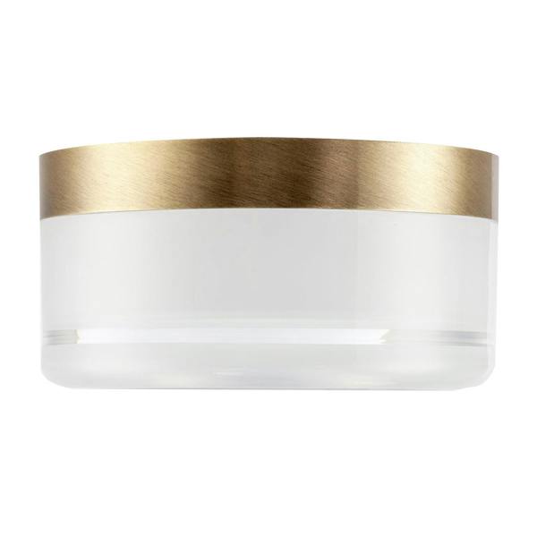Designer Antique Brass LED Bathroom Ceiling Light with Opal Glass Image 5