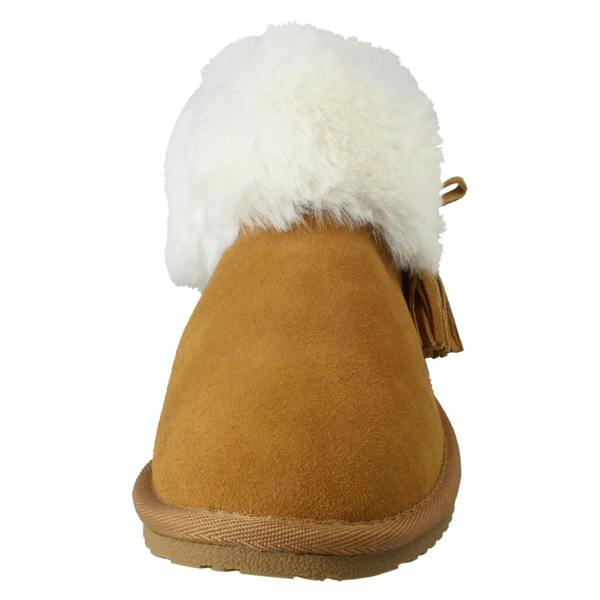 Hush Puppies Ladies Hush Puppies Memory Foam Leather Warm Lined Bootie Slippers Ayana