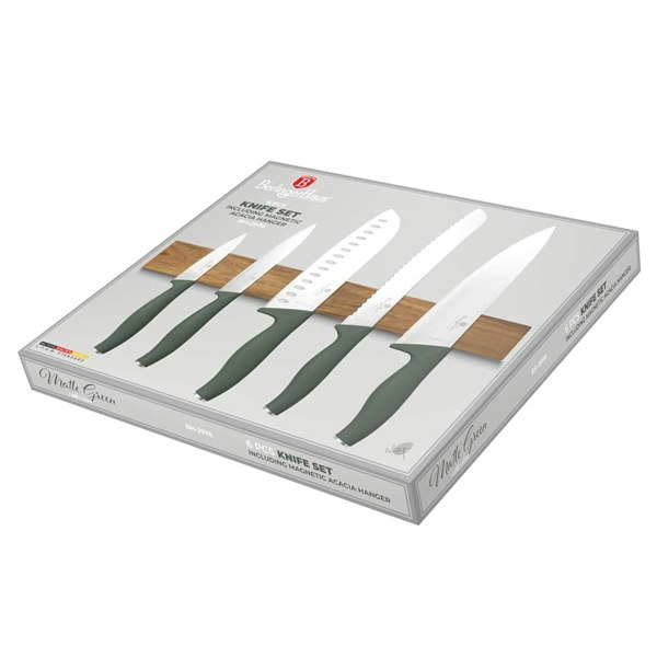 6 pcs knife set Berlinger Haus BH2978 Matte Green