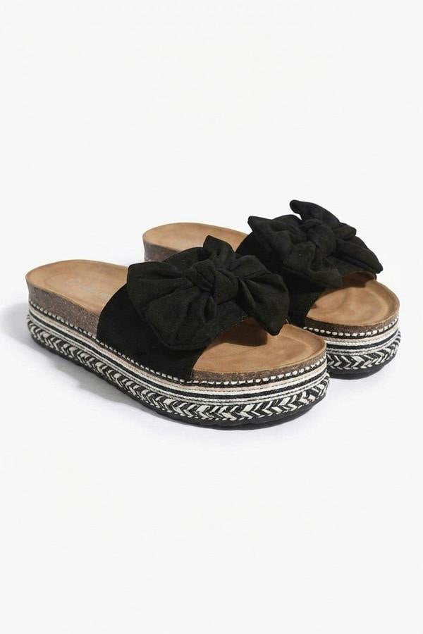 Abigail Platform Wedge Heel Sandals - Black_wb