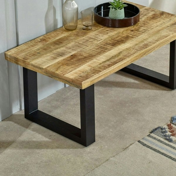 IH Design Valor Mango Wooden and Metal Coffee Table