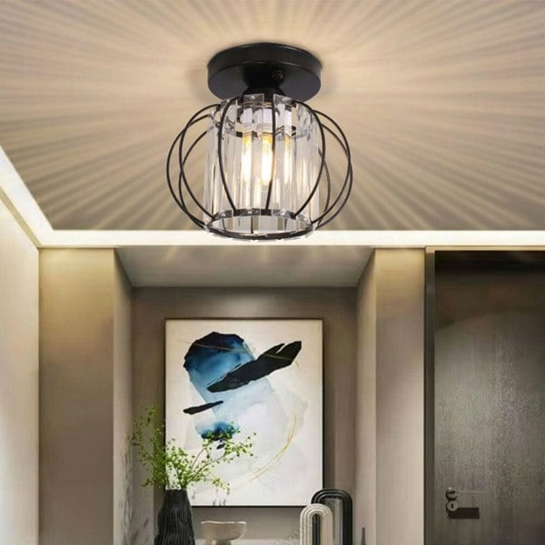 Metal Lantern Shape 1-Light Pendant Light Living and Home