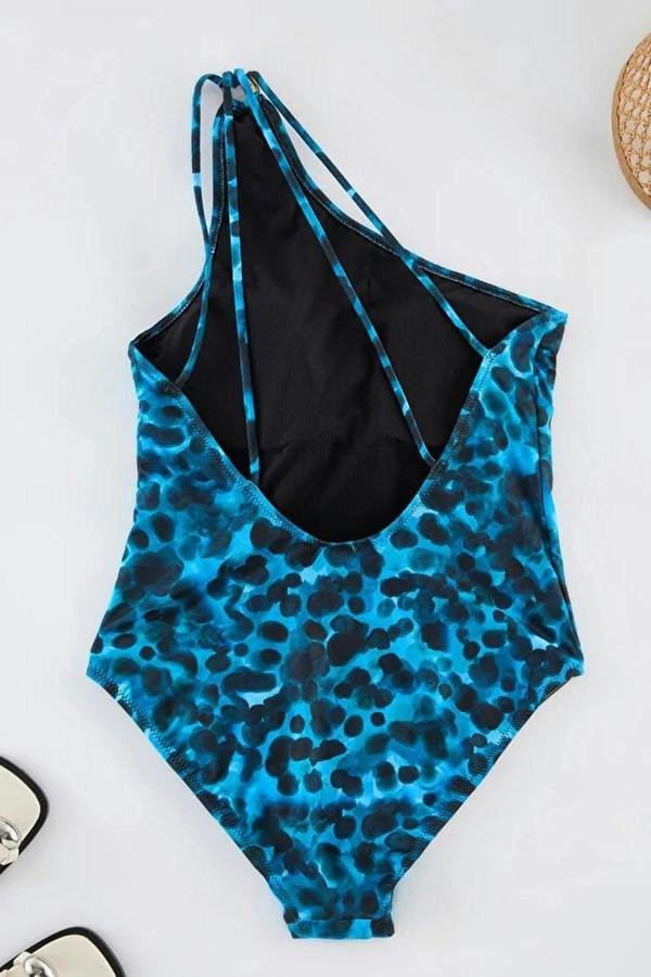 WOVCOR Backless One-Shoulder Regular Swimsuit