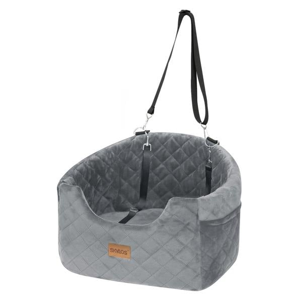 Skylos Dog Booster Car Seat Safe Puppy Travel Carrier Bed Bag Basket Pet Grey