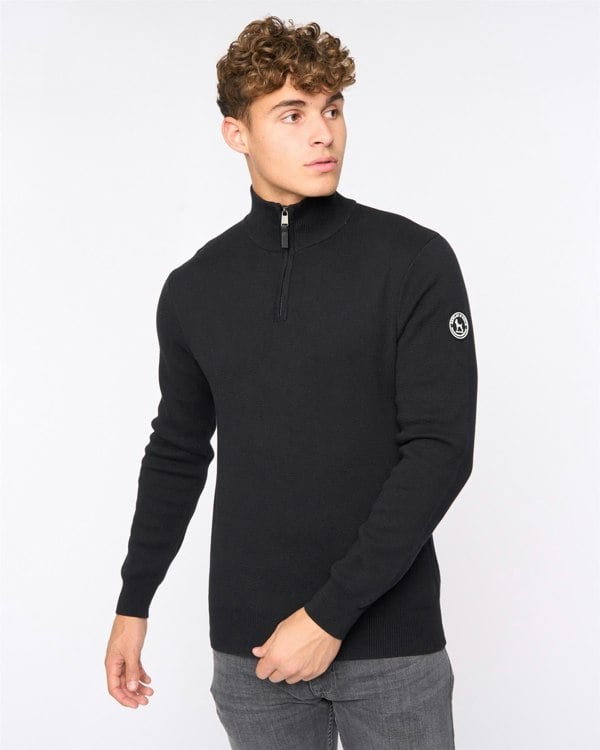 Bewley & Ritch Kempsford Funnel Neck Knit - Black
