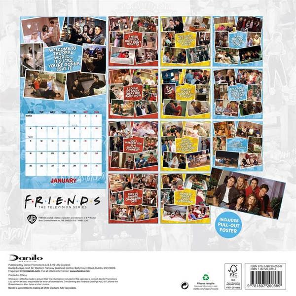 Friends Calendar 2027, Wall Calendars, Month To View, Entertainment, Gift