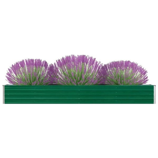 Berkfield Garden Raised Bed Galvanised Steel 320x40x45 cm Green