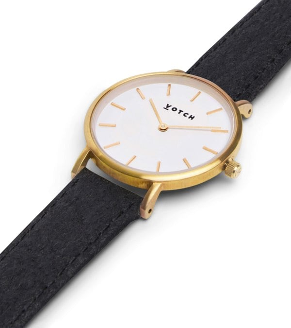 Votch Gold & Piñatex Watch | Petite