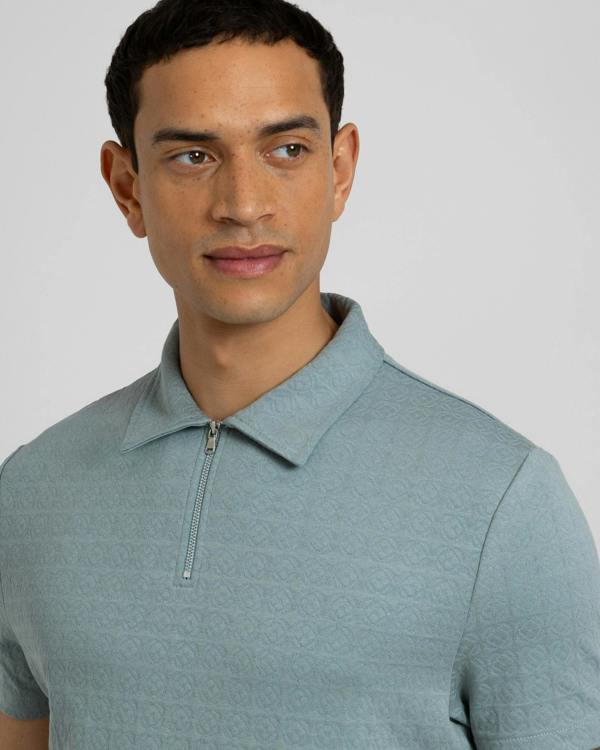 Steel & Jelly Crofton - Tile Jacquard Textured Polo Shirt