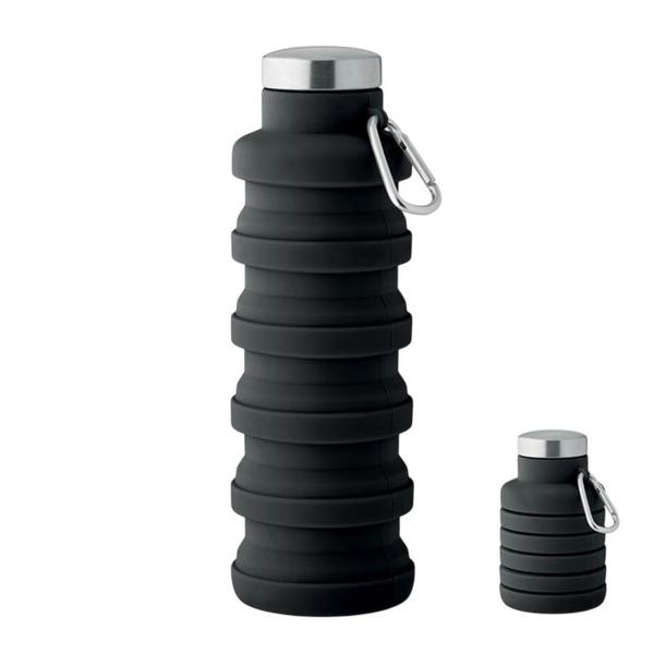 MidOcean Kolapsi Collapsible 500ml Water Bottle - Black - 