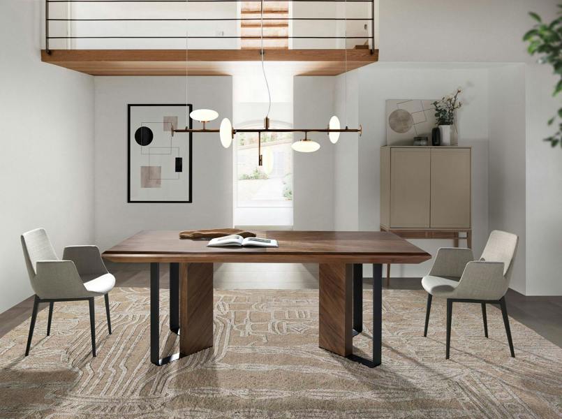 Angel Cerdá Beige and Walnut High Sideboard 3073