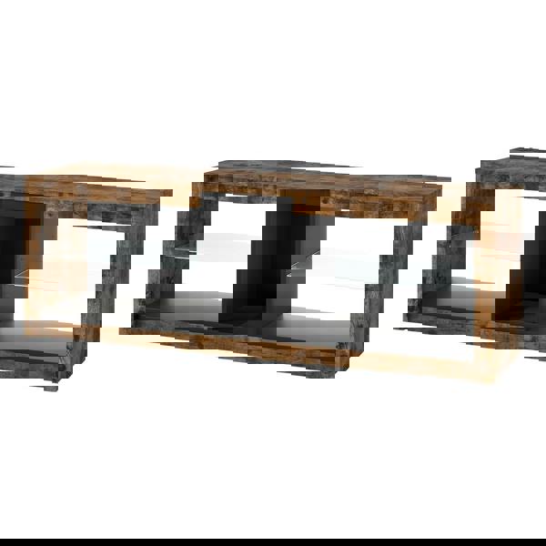 Levede TV Unit Stand Cabinet Glass Display Shelves with RGB LED Lights 140cm