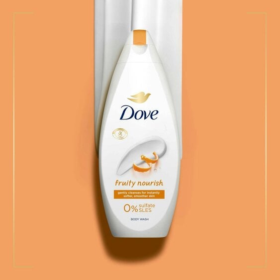 Dove Fruity Nourish Body Wash 0% Sulfate SLES for Softer & Smoother Skin, 225ml