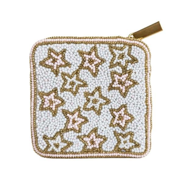 Gold Trip Star Beaded Coin Purse