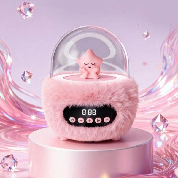 Obasyhig Cute Mini Speaker with Dual Wireless Mics