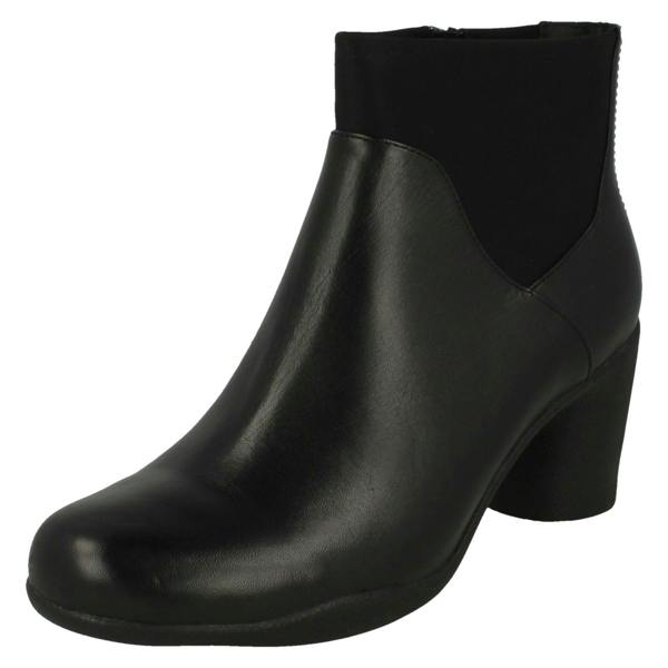 Clarks Ladies Clarks Smart Ankle Boots Un Rosa Mid