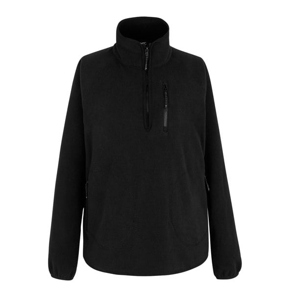 Regatta Womens Frankie Quarter Zip Fleece Top - Black