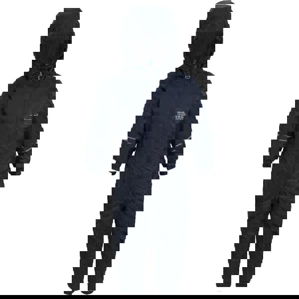 Regatta Great Outdoors Childrens Toddlers Splosh III Waterproof Rainsuit - Navy