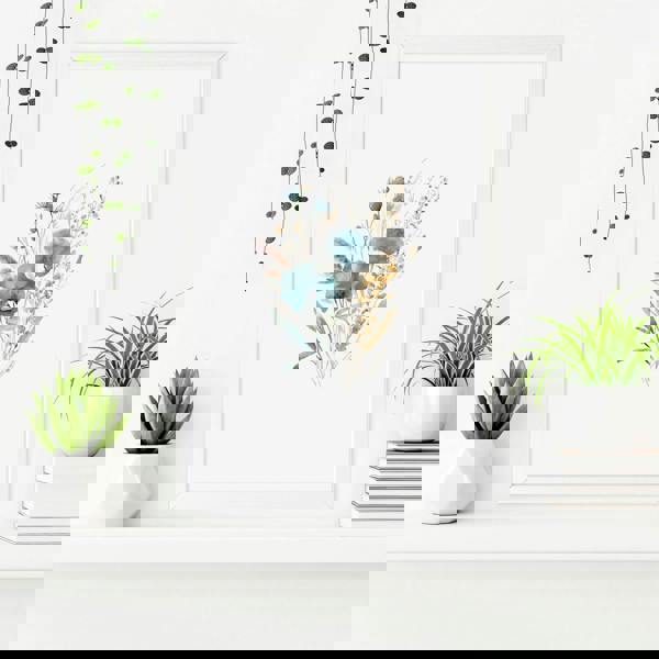 Bathroom Wall Art Blue | Set of 3 Botanical Wall art Prints