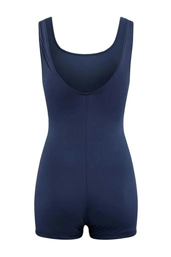 WOVCOR Square Neck Covered Surfing Shorts Basic Swimsuit