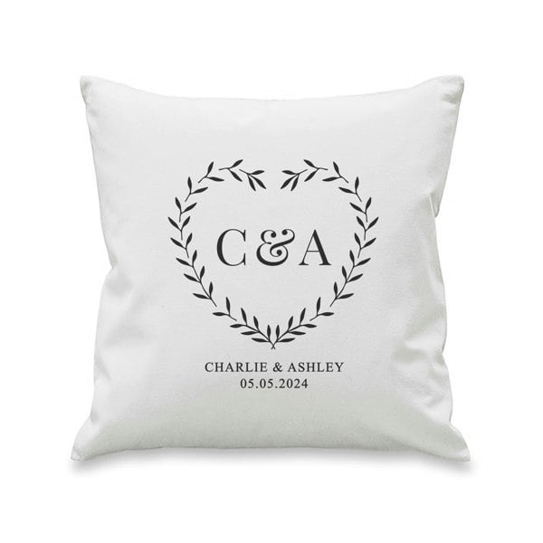 Personalised Memento Company Personalised Grey Heart Cushion