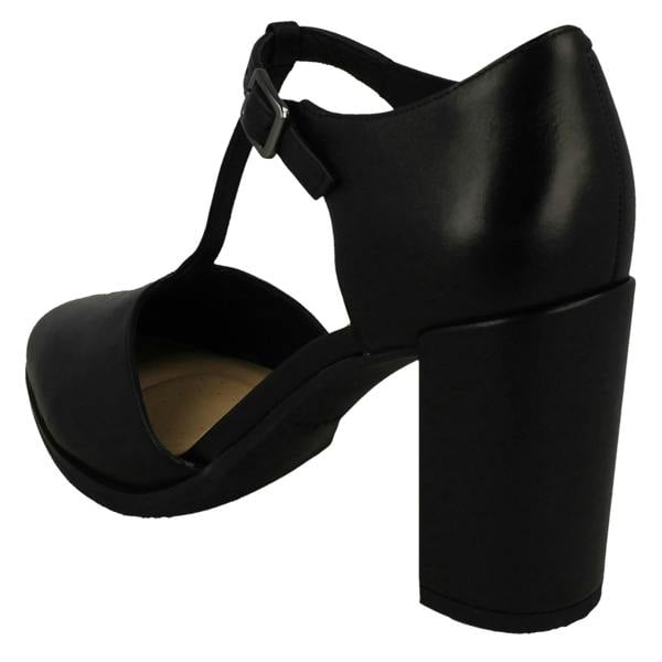 Clarks Ladies Clarks T-Bar Heeled Court Shoes Freva85 Bar