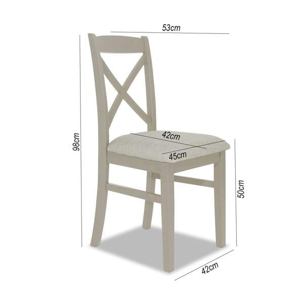 Statement Furniture Florence Crossback Dining Chair with Upholstered Seat